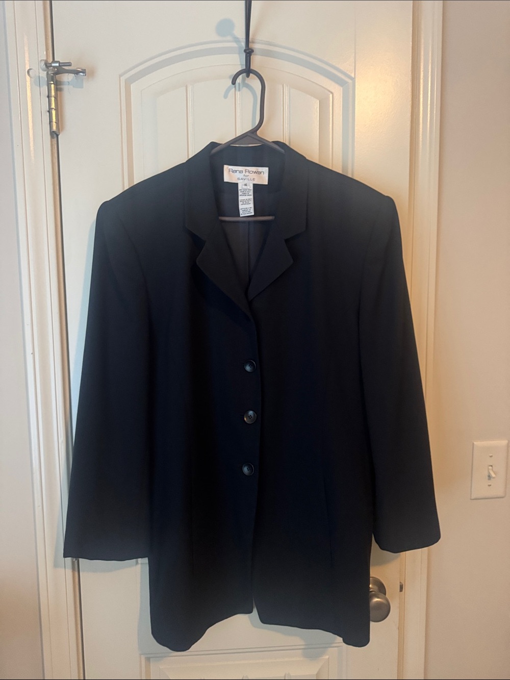 Rena Rowan Classic Black Women's Three-Button Blazer